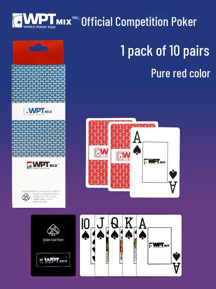 Водонепроницаемые матовые ПВХ карты для покера WPT Texas Hold'em