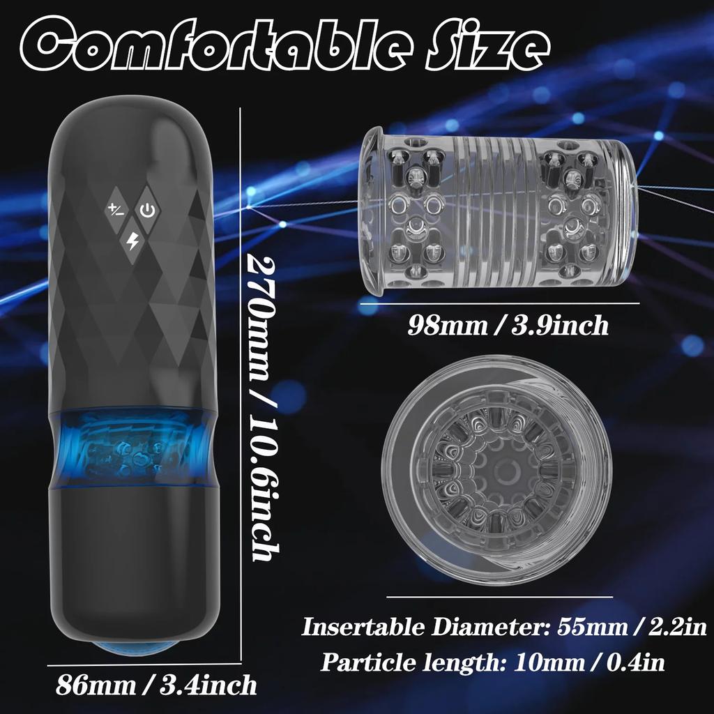 Мужской мастурбатор Hannibal, чашка с телескопическим вращением, стимуляция пениса, электрическая карманная киска, вагина, минет, секс-игрушка для взрослых для мужчин