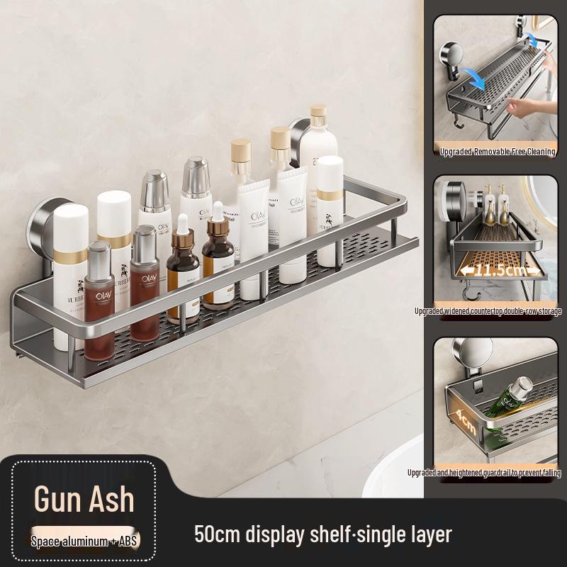 Настенная полка для ванной на присосках без сверления