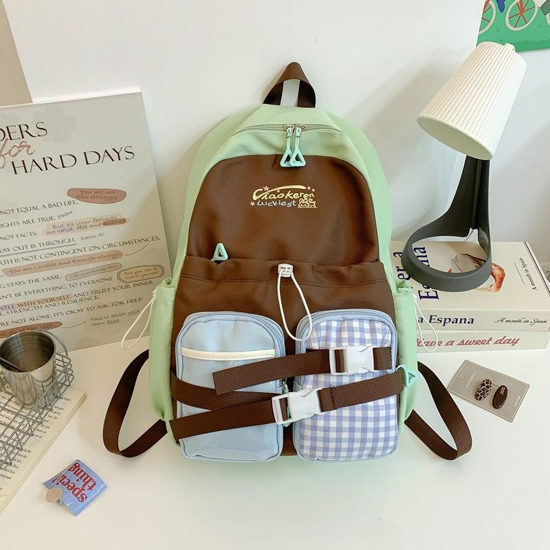 Школьный рюкзак для студента, женский, контрастный цвет