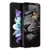 Двухцветный чехол для телефона Samsung Galaxy Z Flip 7 6 5 4 с узором "крест" и изображением льва, из твердого поликарбоната, Черная крышка для Galaxy Z Flip 3, Складной корпус