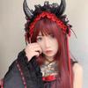 Готический Лолита Ободок с Рогами Дьявола - Универсальный Аксессуар для Волос на Хэллоуин