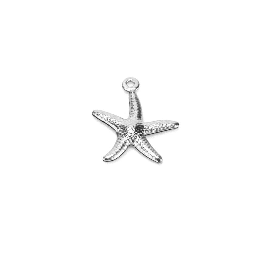 50pcs Stainless Steel Beach Jewelry Small Ocean Starfish Pendant Pendant Accessories Earring Making