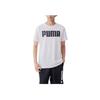 Puma Letter Round Neck Breathable Comfortable Casual Sports Short Sleeve T-Shirt Men T-Shirts White 671259-02