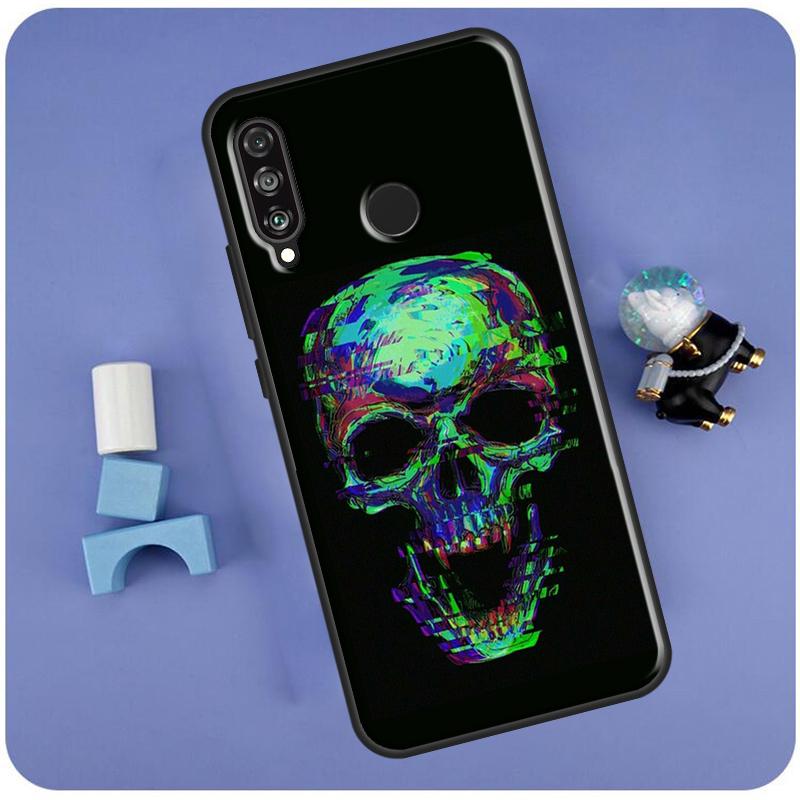 Cool Spooky Skull Face Cover For Huawei Nova 10 9 SE 5T 11i 8i 7i 3i Y90 Y91 Y70 Y60 Y61 P40 Lite P30 P60 Pro Case