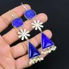 Natural Lapis Lazuli Daughter Wedding Dangle New Earrings 925 Sterling Silver