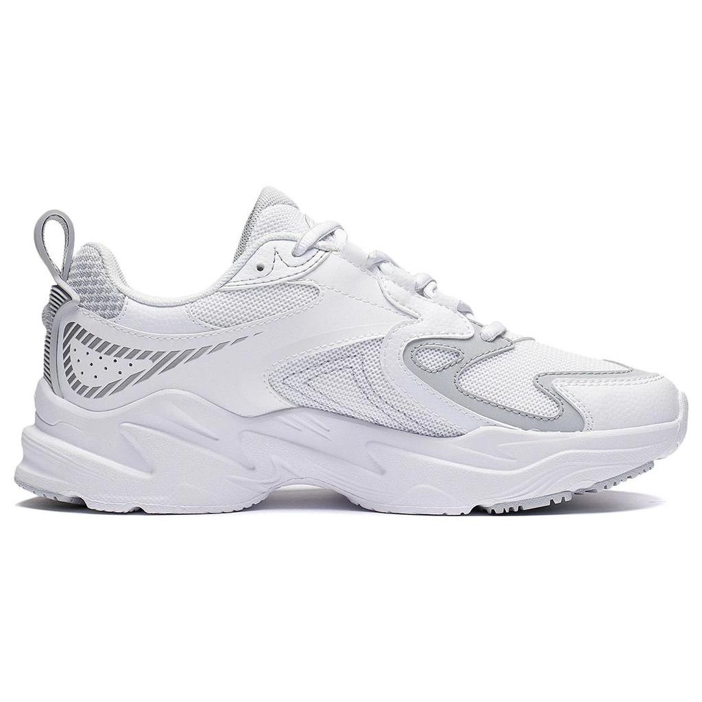 Li-Ning Meteor Non-Slip Shock Absorbing Durable Low-Top Running Shoes Women Sneakers White Gray ARXT010-2