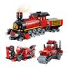 305Pcs 3 In 1 Deformation Train Motorcycle Road Roller Block Set Creative Building Toy For Children