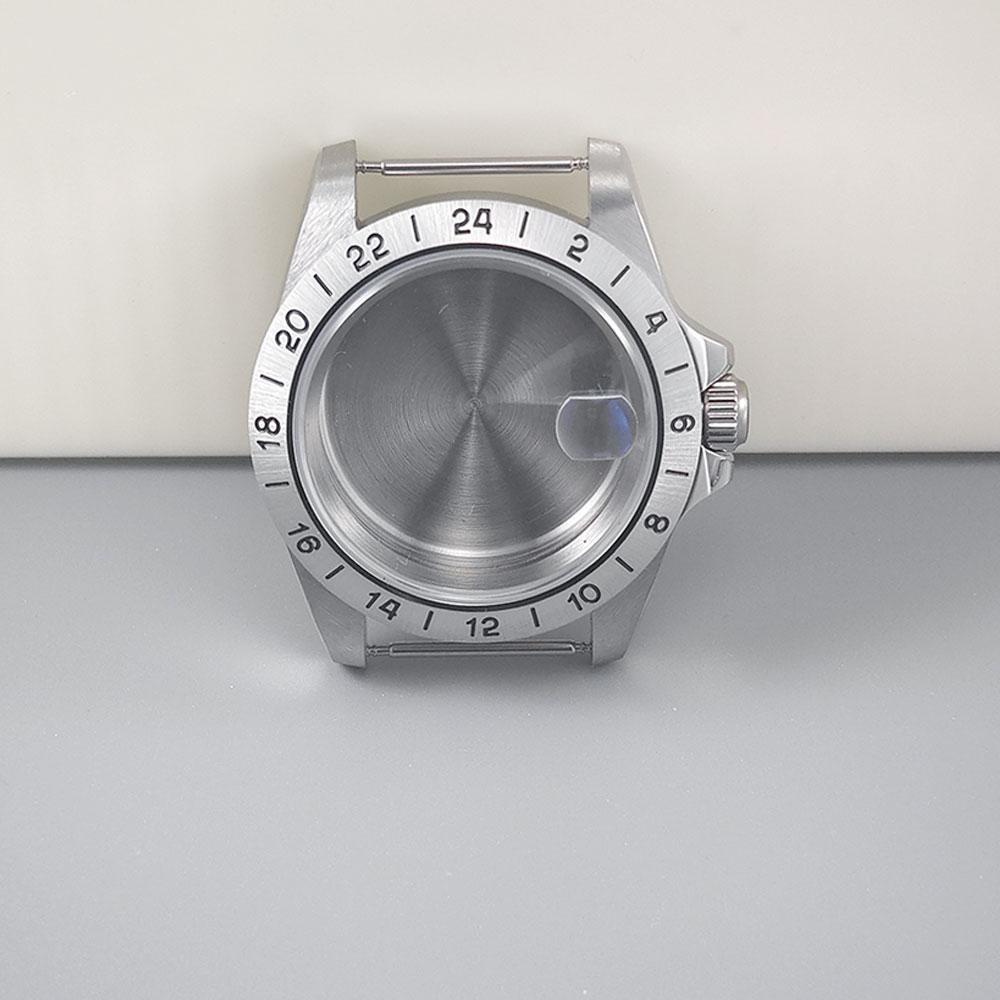Корпус для часов 39 мм Old EXP 24-часовой GMT Стальной безель для механизма NH34 NH35 NH36 Сапфировое стекло Аксессуары для корпуса часов Explorer