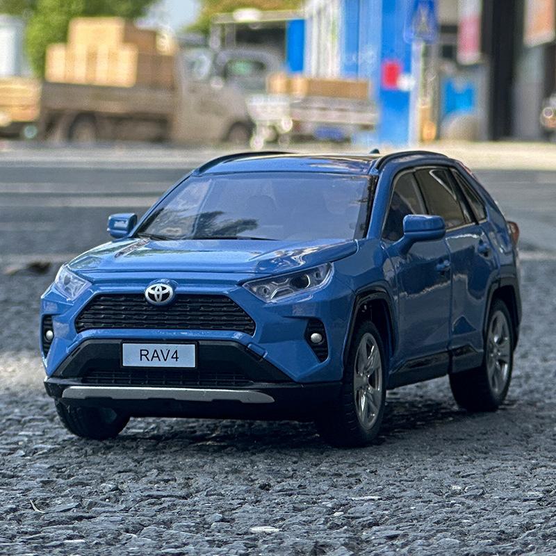 1:24 Toyota RAV4 Внедорожник Сплав Модель Автомобиля Литье Металлические Игрушечные Транспортные Средства Модель Звук и Свет Симуляция Коллекция Детский Подарок A603