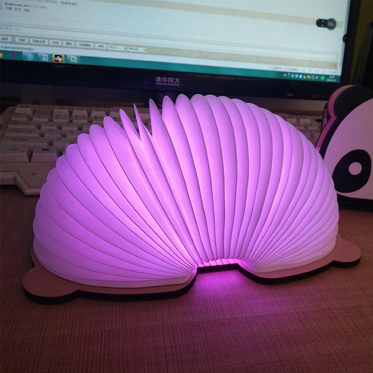 Рождественские креативные подарки деревянная книга свет лампа бумажная лампа для