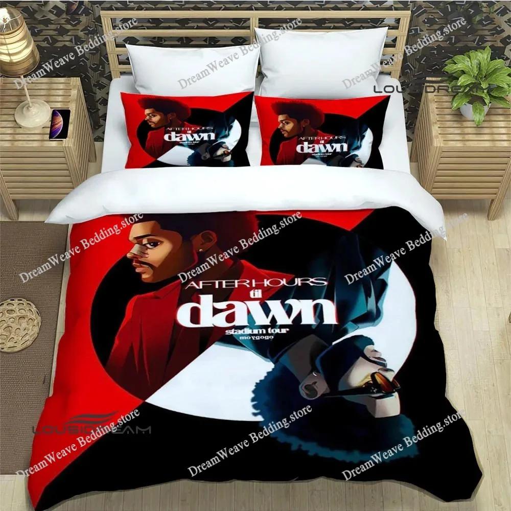 3D Print Singer The Weeknd Bedding Set Duvet Cover Bed Set Quilt Cover Pillowcase Comforter King Queen Size Boys Adult963963