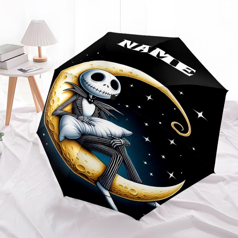 Personalized Name J-Jack Print Umbrella - Automatic Open/Close, Eight-Rib Durable Frame, Automatic Folding Umbrella