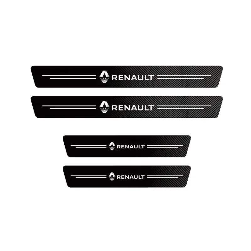 2026 Hot For Renault Hub Caps For Renault Megane 2 3 4 Twingo Clio Talisman Captur Trafic Kwid 1/4/5Pcs Car Door Sill Scuff Plat