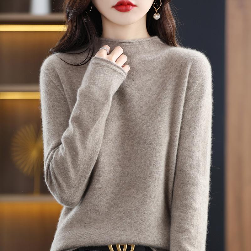 Женский свитер, 100% мериносовая шерсть, СОВРЕМЕННАЯ НОВАЯ SAGA, зимняя шерстяная водолазка, вязаный пуловер, осенний джемпер, женские вязаные топы