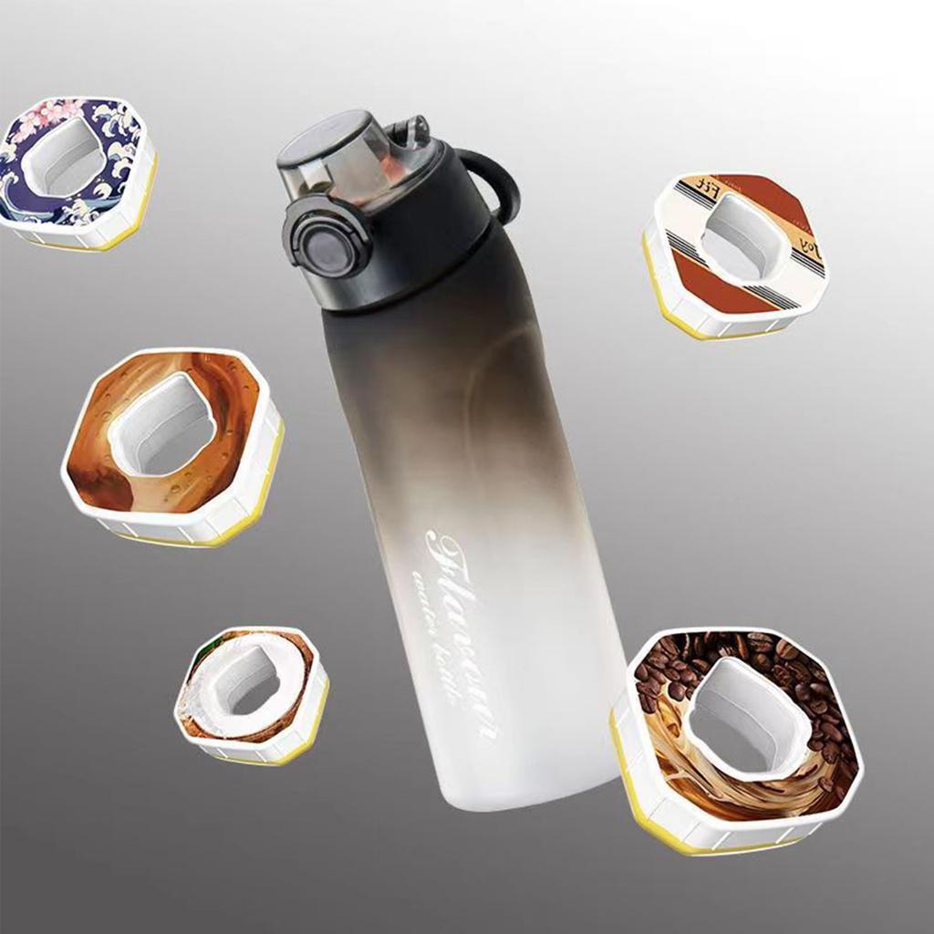 Бутылка 720 мл, обновленная бутылка для воды с 7 капсулами и трубочкой для питья, бутылка для воды на открытом воздухе