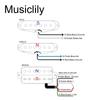 Musiclily Pro ST-60SE Staggered Alnico 5 Single-Coil Pickups and Humbucker HSS Neck, Middle, and Bridge Pickup Set for Strat Electric Guitars (Zebra)
