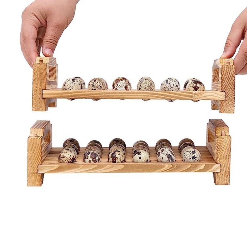 Space Saving Wood Egg Holder Large Capacity Egg Storage Rack Egg Display Crates  Home