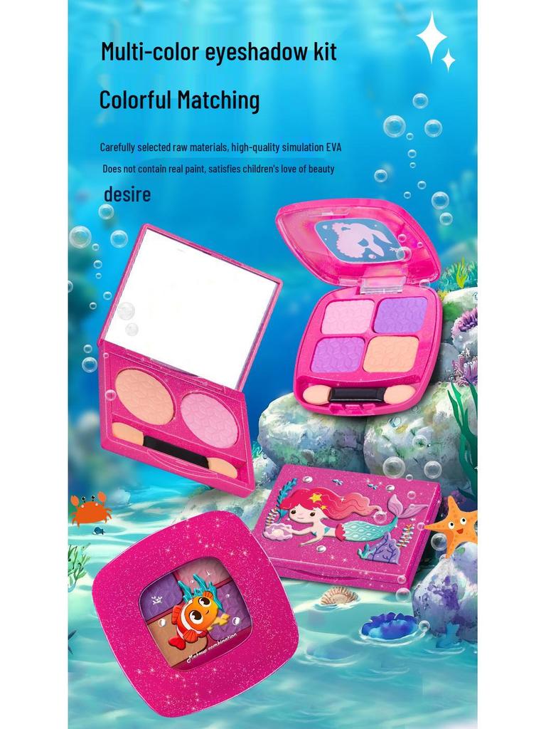 Children's Cross-Border Cosmetic Play Set: Lipstick, Nail Polish, Makeup Box, Princess Dressing Table Toy
