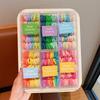 50pcs/box Candy Colored Hair Loop Children Not Harmful High Ponytail Headband Girls Elastic Rubber Band Hair Styling Accessories