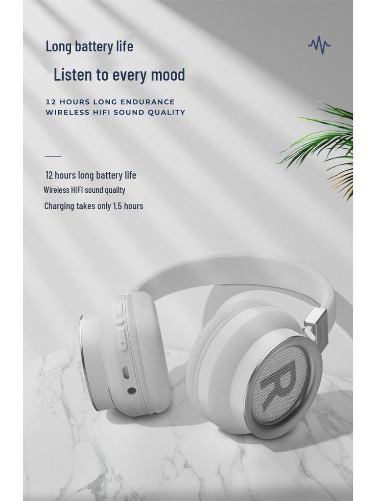 AZEADA Jidairen Bluetooth 5.0 Foldable Wireless Over-Ear Headphones with Long Battery Life for Music and Calls
