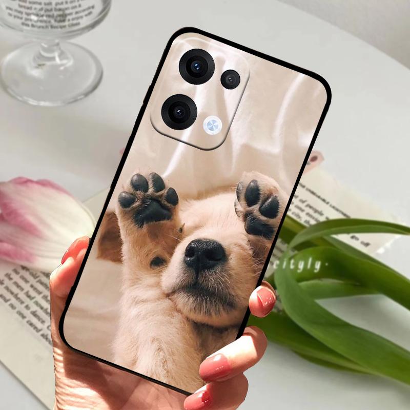 Чехол для Oppo Reno13 Pro Reno 13 12 5G Милое Животное Мягкий Силикон ТПУ Чехол для Телефона Для Oppo Reno12 Pro Защита Fundas Сумка для Телефона
