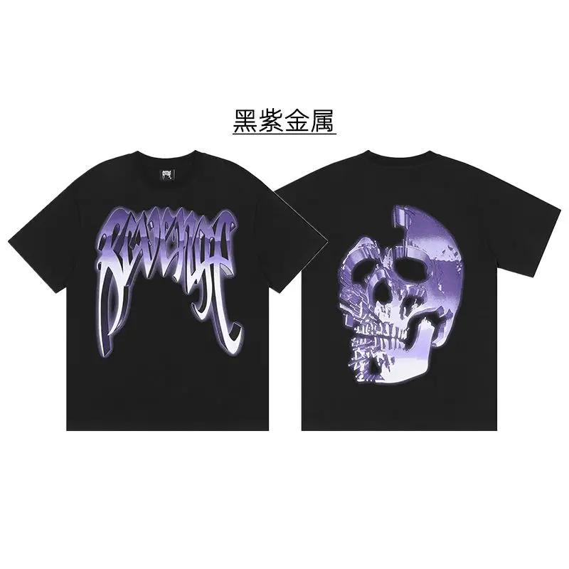Gothic Font Tshirt 2d Metal Effect Graphic Tee Black Streetwear Bold Letter Print Tops For Men Women Casual Men Clothing