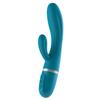 Vibromasseur Rabbit Bend It Plus Mémoire de Forme Bleu
