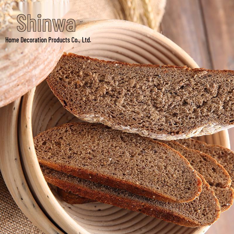 Indonesian Rattan Bread Fermentation Basket - Rustic Round Woven Baking Utensil