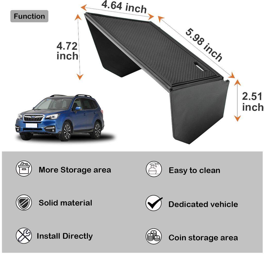 Sixthsmoy Для Subaru Forester 2013-2018 Средний Центральный Подлокотник Ящик для хранения Переключатель передач Центральный Подлокотник Органайзер Лоток Аксессуары
