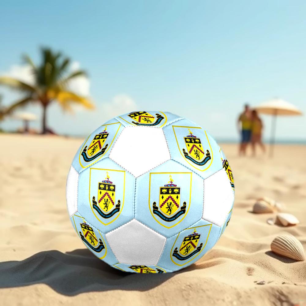 Burnley Football Club Soccer Ball, colorful, suitable for all ages, machine-stitched, PVC material, competition grade, durable and high bounce