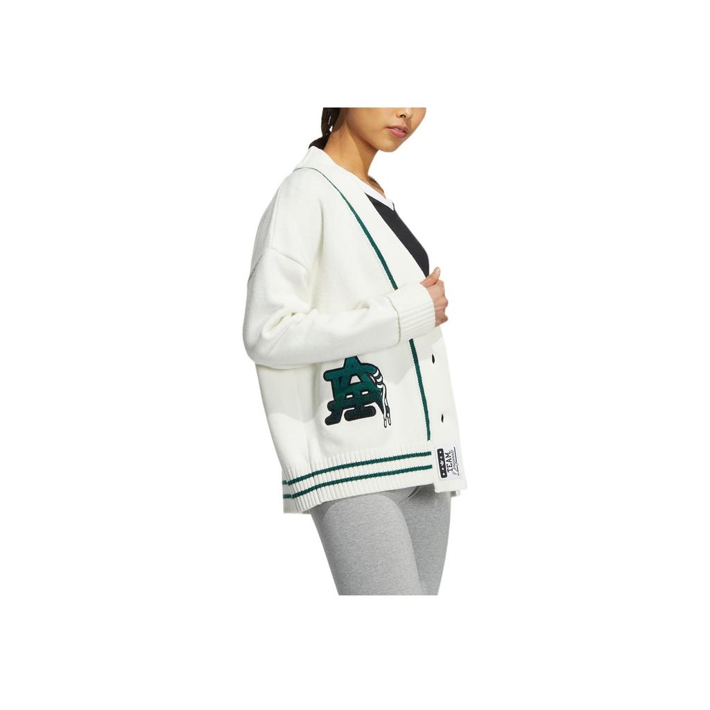 Adidas Originals Solid Color Embroidered Letter Print Knit Sportswear Women Sportswear White HS9522