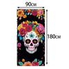 Christmas Tree Pattern Decoration 180x90cm 2025 Christmas Door Cover Banner Party Background Outdoor Porch Sign Can Customized