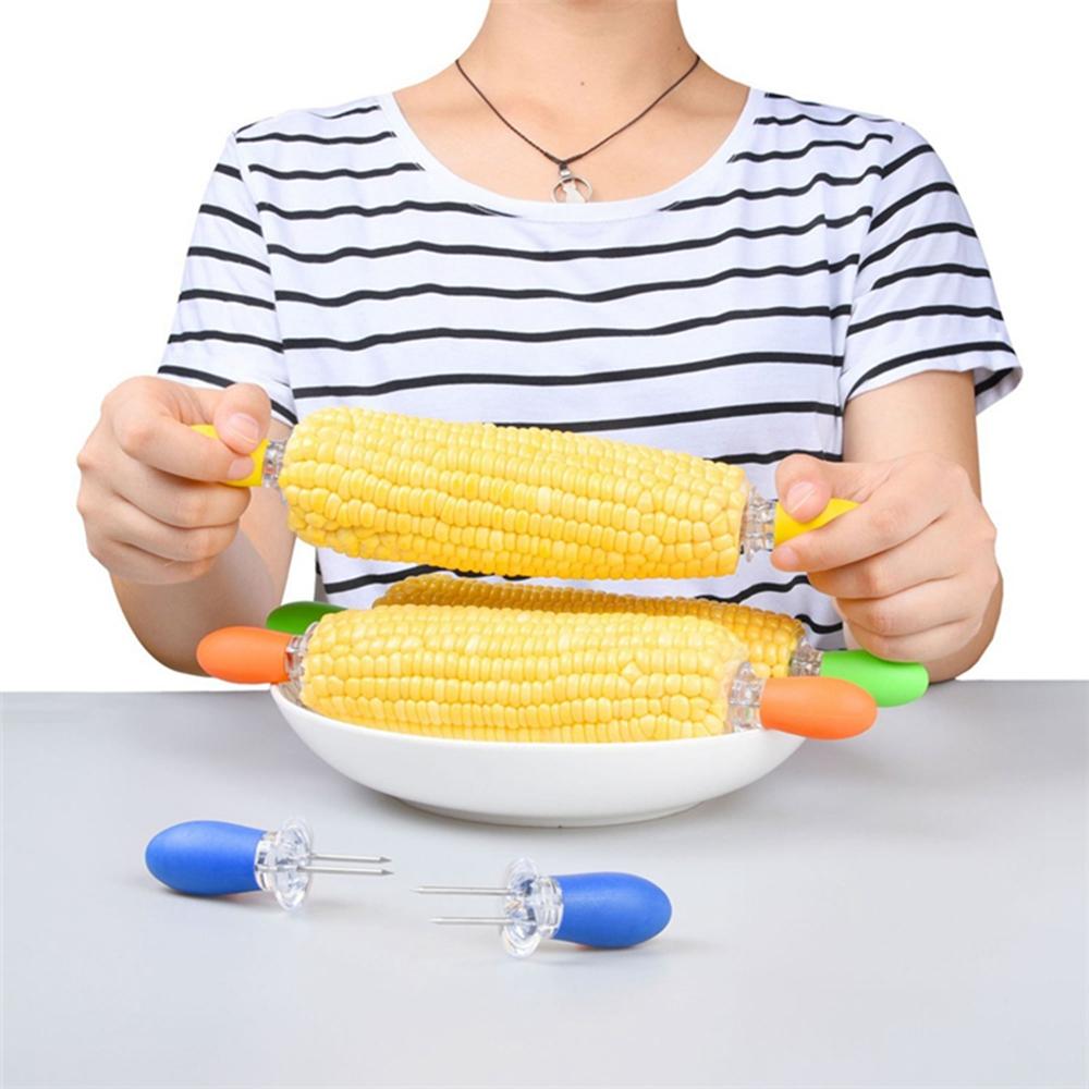 Home for Camping Picnic Cooking BBQ Supplies BBQ Prong Set Corn Skewer Fruit Forks Corn Holder
