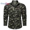 Уютная рубашка с камуфляжным принтом, большой уличный рабочий костюм с длинными рукавами, рубашка с несколькими карманами