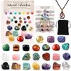 Advent Calendar 2024 Crystals Women 24 Days Chakra Crystals&Healing Stones,Christmas Countdown Calendar Natural Stones Crystals Healing Journey