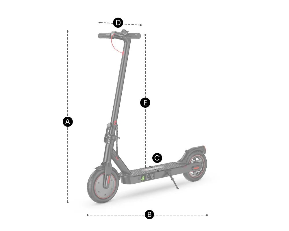 iScooter i8 350W Electric Scooter - 12 Miles Range, Foldable, 3 Speed Modes, LED Display for Urban Commute