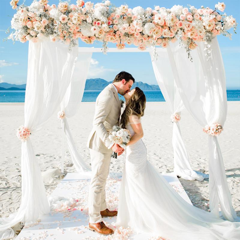 1 шт./2 шт. эластичная шифоновая уличная драпировка для свадебного украшения, сценический фон, ткань, марлевая занавеска