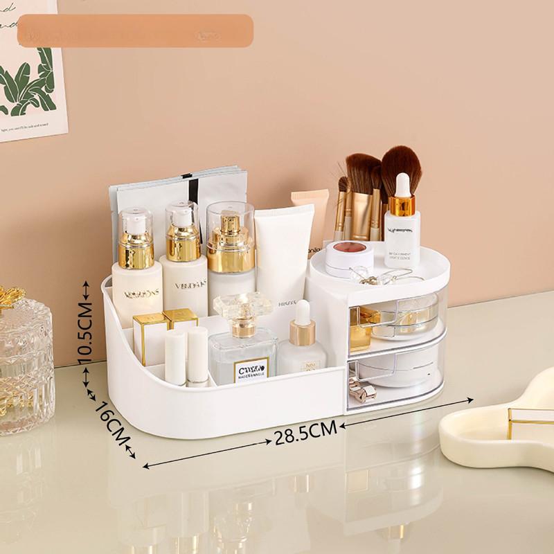 Большая вместительная коробка для хранения косметики, ящик для макияжа, органайзер, ювелирные изделия, лак для ногтей, контейнер для макияжа, настольная коробка для хранения мелочей