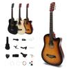 Акустическая гитара, набор из 17 предметов, набор для начинающих, гитара для практики, мягкий чехол для начинающих, в комплекте гитара, акустическая гитара YGRL-B