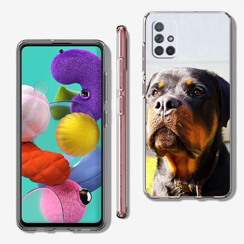 Чехол для телефона с собакой породы ротвейлер для Samsung Galaxy A51 A71 A21S A12 A11 A31 A41 A01 A03S A22 A13 A33 A73 A53 A52 A32 5G A23 Мягкий чехол