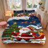 3pcs Christmas Santa Claus Duvet Cover Set - Includes 1 Duvet Cover and 2 Pillowcases, No Quilt Core, All-Season Home Decor yy251111012