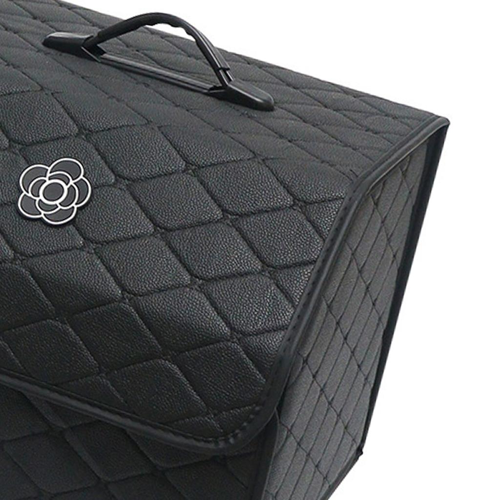 Органайзер для хранения в багажнике автомобиля, многоцелевой, из искусственной кожи, с большой вместимостью, переносной ящик для хранения в багажнике