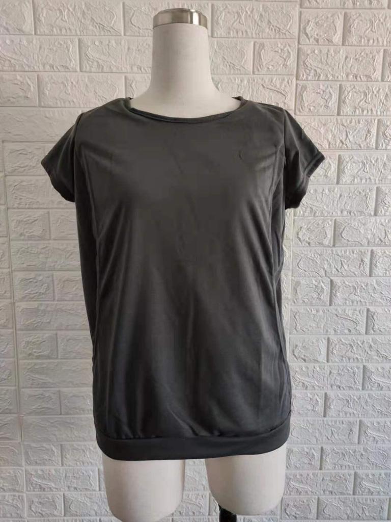 2024 European & American Spliced Round Neck Short Sleeve Maternity Nursing T-Shirt