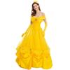 New Halloween Costume, Princess Belle Dress, Adult Beautiful Woman and Beast Belle Snow Game Party Costume