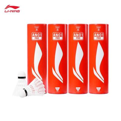 Li-Ning Нейлоновые воланы для бадминтона AN01 PRO средней скорости (6 упаковок)