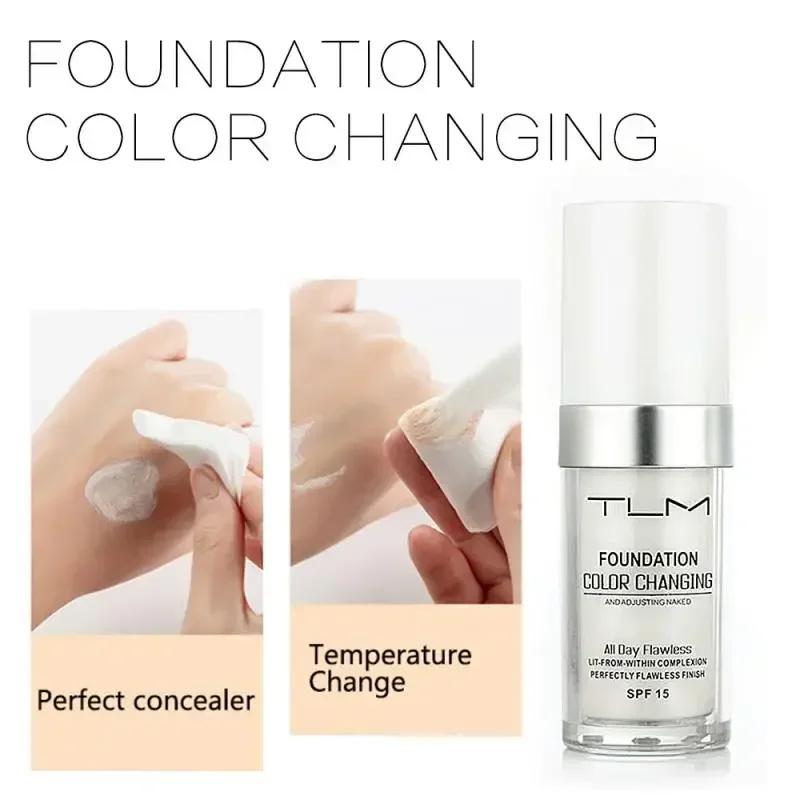 Тональная основа TLM Magic Color Changing Foundation Жидкая Мягкая Матовая Стойкая Увлажняющая База под макияж Maquiagem Макияж Оптовая продажа