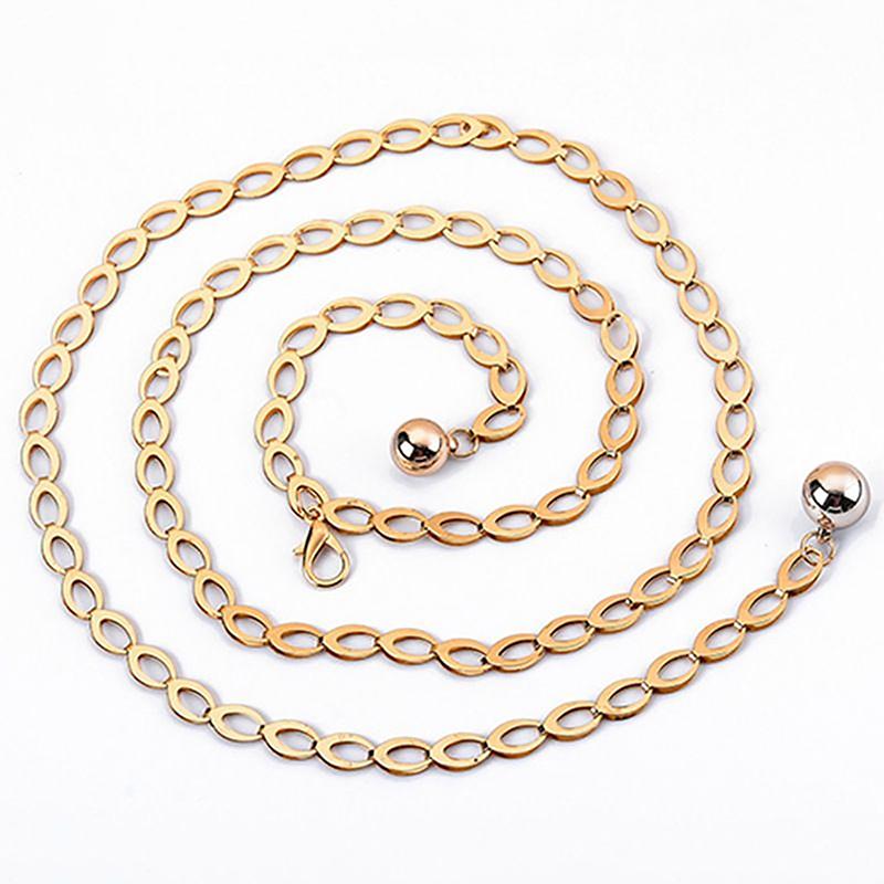 Женские ремни Роскошный дизайнерский ремень Ретро Серебряный резной ажурный цепочка