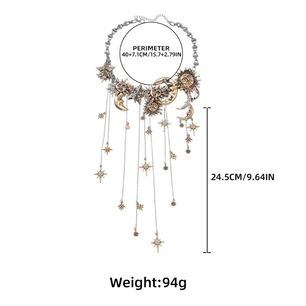 Star Pendant Boho Style Necklace Sun Pendant Layering Necklace  Boho Style Accessories