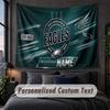 Custom Name Text Tapestry,Philadelphia Eagles Decorative Wall Hanging, Background Tapestry For Home Bedroom